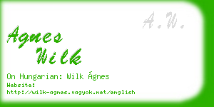 agnes wilk business card